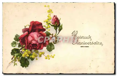 Cartes postales Heureux Anniversaire Fleurs