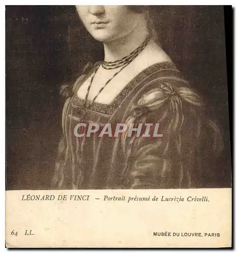 Cartes postales Leonardo De Vinci Portail presume de Lucrezia Crivelli Musee du Louvre Paris