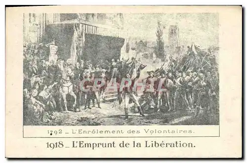 Cartes postales L'Enrolement des Volontaires 1918 L'Emprunt de la Liberation