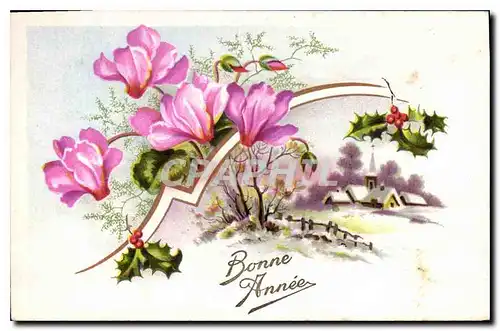 Cartes postales Bonne Annee Fleurs