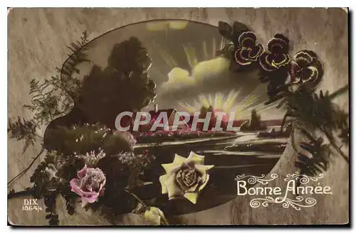 Cartes postales Bonne Annee Fleurs