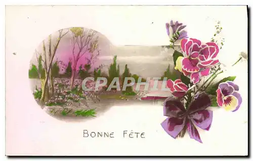 Ansichtskarte AK Bonne Fete Fleurs