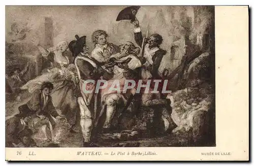 Cartes postales Watteau Le Piat a Barbe Lillais Musee de Lille
