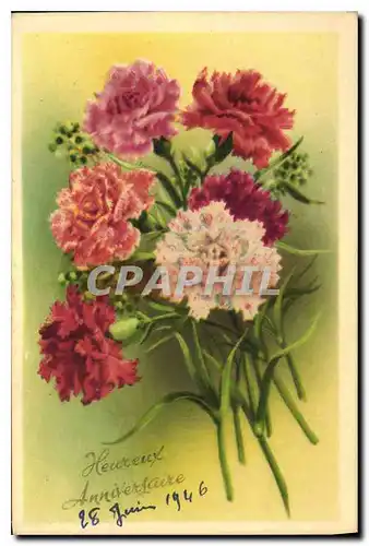 Cartes postales Heureux Anniversaire Fleurs