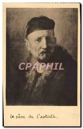 Cartes postales Museum Mauritshuis den HDBFTg Rembrandt Le Pere de L'Artiste