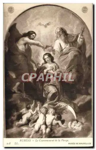 Cartes postales Rubens Le Couronnement de la Vierge Musee de Bruxelles