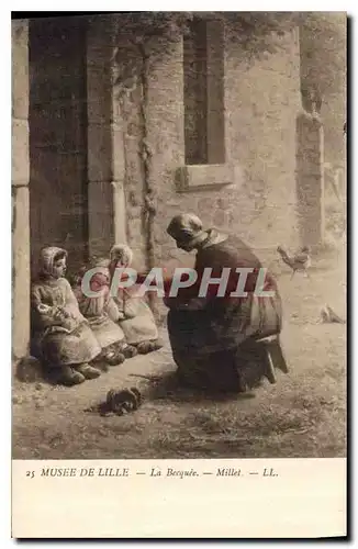 Cartes postales Musee du Lille La Becquee Millet