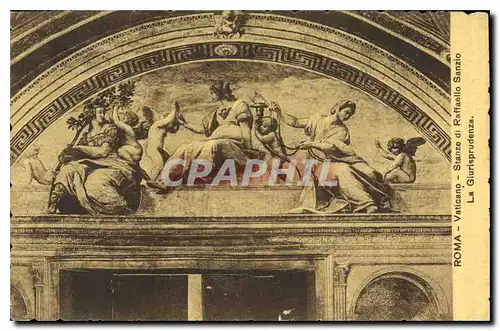 Cartes postales Roma Vaticano Stanze di Raffaello Sanzio La Giurisprudenza