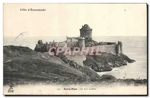 Cartes postales Cote d'Emeraude Saint Malo Le fort Lalatte