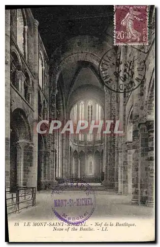 Cartes postales Le Mont Saint Michel Nef de la Basilique Nave of the Basilic