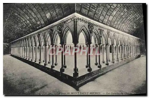 Cartes postales Abbaye du Mont Saint Michel Les Galeries du Cloitre