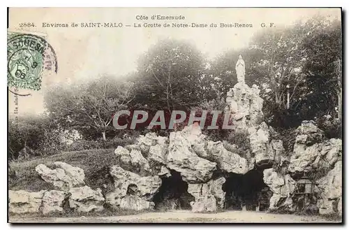 Ansichtskarte AK Cote d'Emeraude Environs de Saint Malo La Grotte de Notre Dame du Bois Renou