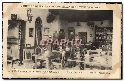 Cartes postales Comite de defense et de Conservation du Vieux Perouges Perouges Ain Le Grands Salle de l'Hostell