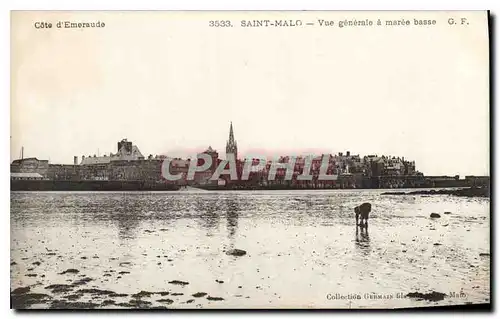 Ansichtskarte AK Cote d'Emeraude Saint Malo Vue generale a maree basse