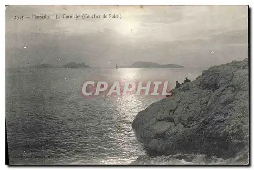 Cartes postales Marseille La Corniche Coucher de Soleil