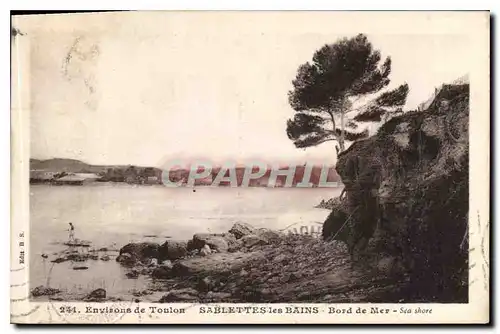 Cartes postales Environs de Toulon Sablettes les Bains Bord de Mer