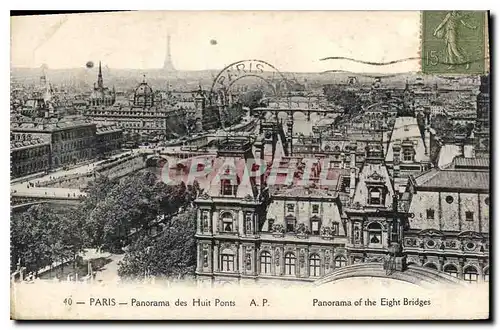 Ansichtskarte AK Paris Panorama des Huit Ponts