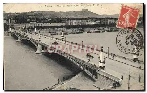 Ansichtskarte AK Lyon Pont du Midi et quai Gailleton