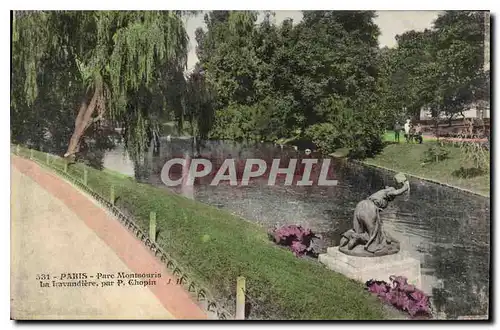 Cartes postales Paris Parc Montsouris La Iavandiere par P Chopin