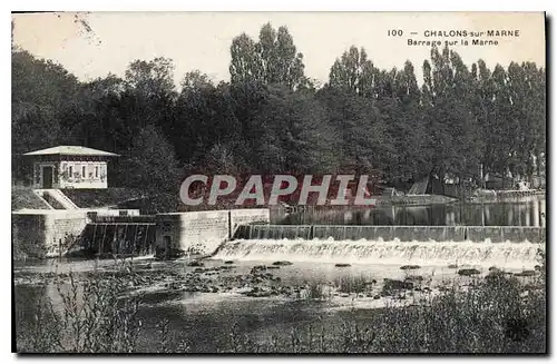 Cartes postales Chalons sur Marne Barrage sur la Marne