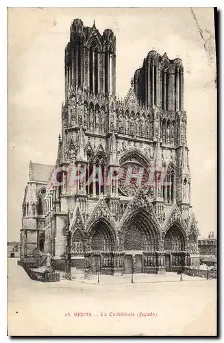 Ansichtskarte AK Reims La Cathedrale Facade