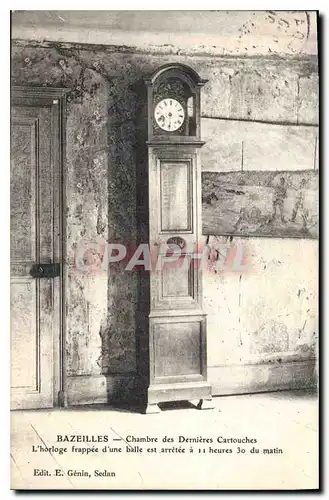 Ansichtskarte AK Bazeilles Chambre des Dernieres Cartouches L'Horloge d'une Balle est arretee