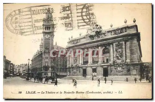 Cartes postales Lille Le Theatre et la Nouvelle Bourse Cordonnier
