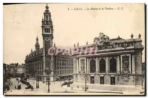 Cartes postales Lille La Bourse et le Theatre
