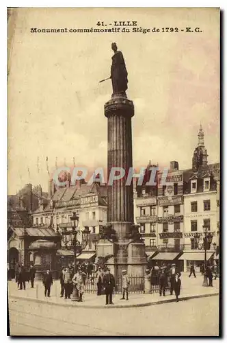 Ansichtskarte AK Lille Monument commemoratif du Siege