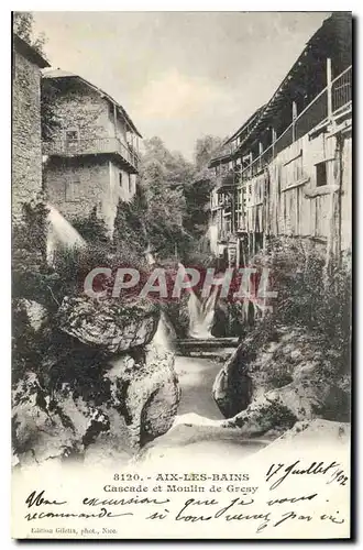 Cartes postales Aix les Bains Cascade et Moulin de Gresy
