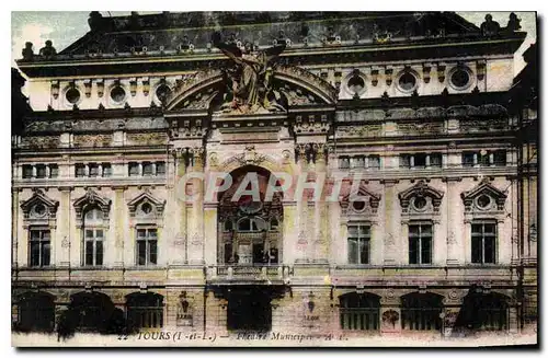 Cartes postales Tours I et L Theatre Municipal