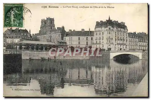 Ansichtskarte AK Rennes Le Pont Neuf confluent de l'Ille et de la Vilaine