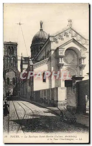 Cartes postales Tours La Basilique Saint Martin et la Tour Charlemagne