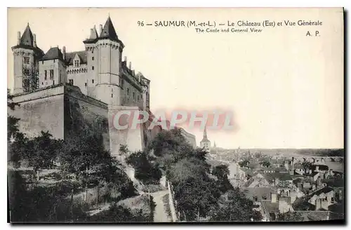 Ansichtskarte AK Saumur M et L Le Chateau Est et Vue Generale