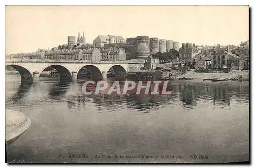 Cartes postales Angers Le Pont de la Basse Chaine et le Chateau