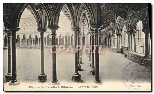 Cartes postales Abbaye du Mont Saint Michel Galerie du Cloitre