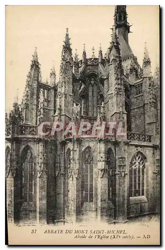 Cartes postales Abbaye du Mont Saint Michel Abside de l'Eglise