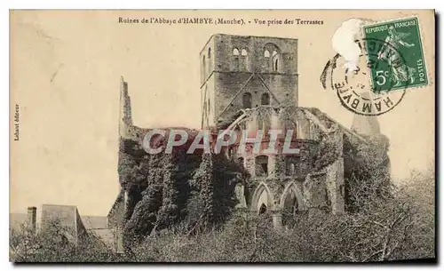 Cartes postales Ruines de l'Abbaye d'Hambye Manche Vue prise des Terrasses