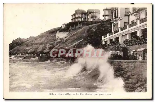 Cartes postales Granville Le Plat Gousset par gros temps