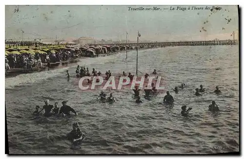 Ansichtskarte AK Trouville sur Mer La Plage a l'heure des Bains