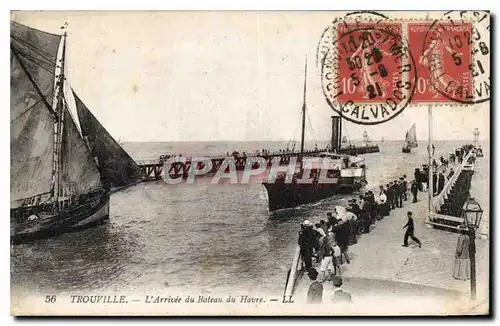 Cartes postales Trouville L'Arrivee du Bateau du Havre