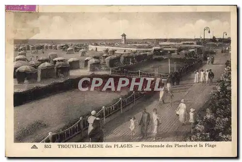 Cartes postales Trouville Reine des Plages Promenade des Planches et la Plage