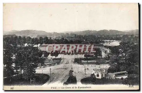 Cartes postales Pau La Gare et le Funiculaire