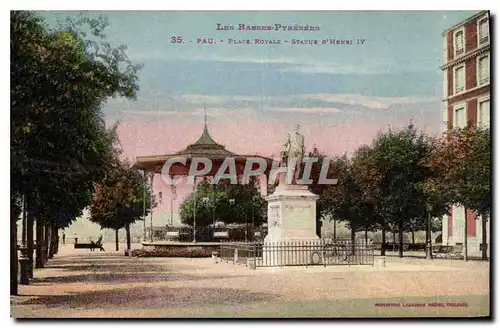 Cartes postales Pau Place Royale Statue d'Henri IV