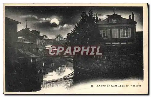 Cartes postales Un coin de Lisieux au clair de lune