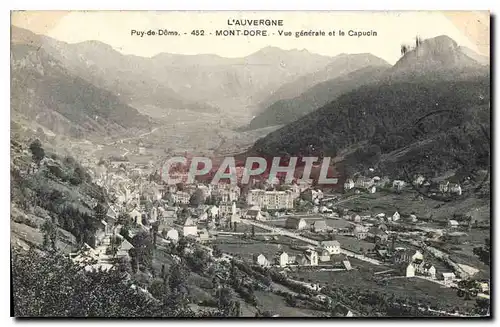 Cartes postales Puy de Dome Mont Dore Vue generale et le Capucin