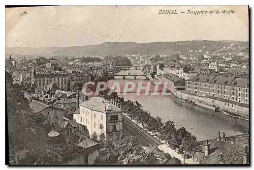 Ansichtskarte AK Epinal Perspective sur la Moselle