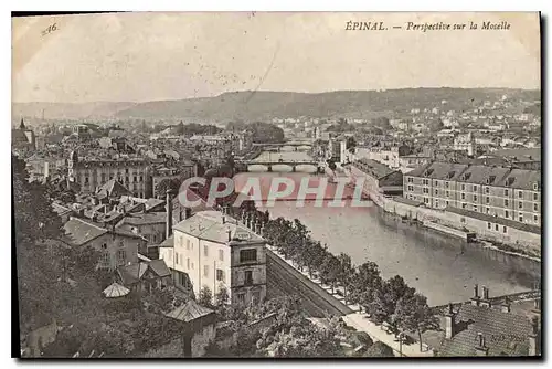 Cartes postales Epinal Perspective sur la Moselle