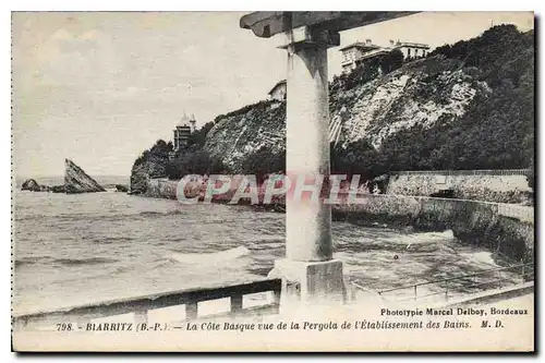 Cartes postales Biarritz La Cote Basque vue de la Pergole de l'Etablissement des Bains