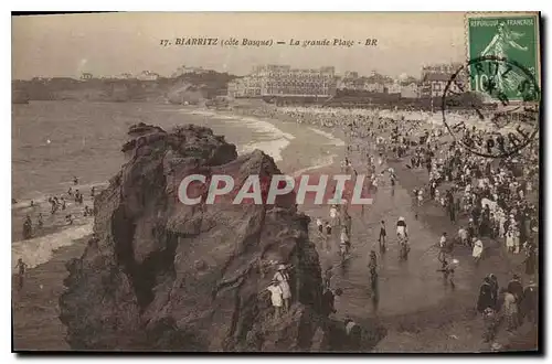 Ansichtskarte AK Biarritz cote Basque La grande Plage